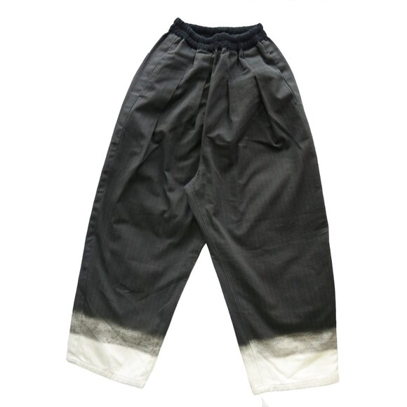 MAISON MARGIELA Dark Gray Cotton TROMPE L'OEIL Pinstriped Straight Pants 36 / 0 - Picture 4 of 6
